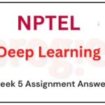 Deep Learning IIT Ropar Week 5 Nptel Answers