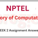 Theory of Computation nptel assignment answers week 2