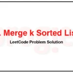 23-Merge-k-Sorted-Lists-LeetCode-Problem-Solution