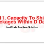 1011-Capacity-To-Ship-Packages-Within-D-Days-LeetCode-Problem-Solution