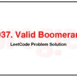 1037-Valid-Boomerang-LeetCode-Problem-Solution