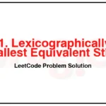 1061-Lexicographically-Smallest-Equivalent-String-LeetCode-Problem-Solution