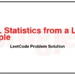 1093-Statistics-from-a-Large-Sample-LeetCode-Problem-Solution