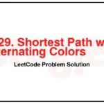 1129-Shortest-Path-with-Alternating-Colors-LeetCode-Problem-Solution