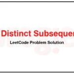 115-Distinct-Subsequences-LeetCode-Problem-Solution