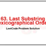 1163-Last-Substring-in-Lexicographical-Order-LeetCode-Problem-Solution