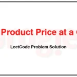 1164-Product-Price-at-a-Given-Date-LeetCode-Problem-Solution