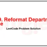 1179-Reformat-Department-Table-LeetCode-Problem-Solution