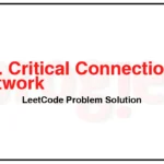 1192-Critical-Connections-in-a-Network-LeetCode-Problem-Solution