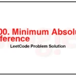 1200-Minimum-Absolute-Difference-LeetCode-Problem-Solution