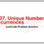 1207-Unique-Number-of-Occurrences-LeetCode-Problem-Solution