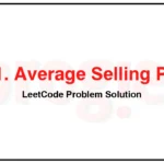 1251-Average-Selling-Price-LeetCode-Problem-Solution