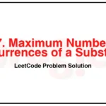 1297-Maximum-Number-of-Occurrences-of-a-Substring-LeetCode-Problem-Solution