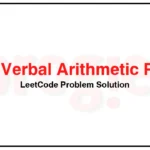 1307-Verbal-Arithmetic-Puzzle-LeetCode-Problem-Solution