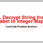 1309-Decrypt-String-from-Alphabet-to-Integer-Mapping-LeetCode-Problem-Solution