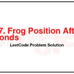 1377-Frog-Position-After-T-Seconds-LeetCode-Problem-Solution