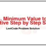 1413-Minimum-Value-to-Get-Positive-Step-by-Step-Sum-LeetCode-Problem-Solution