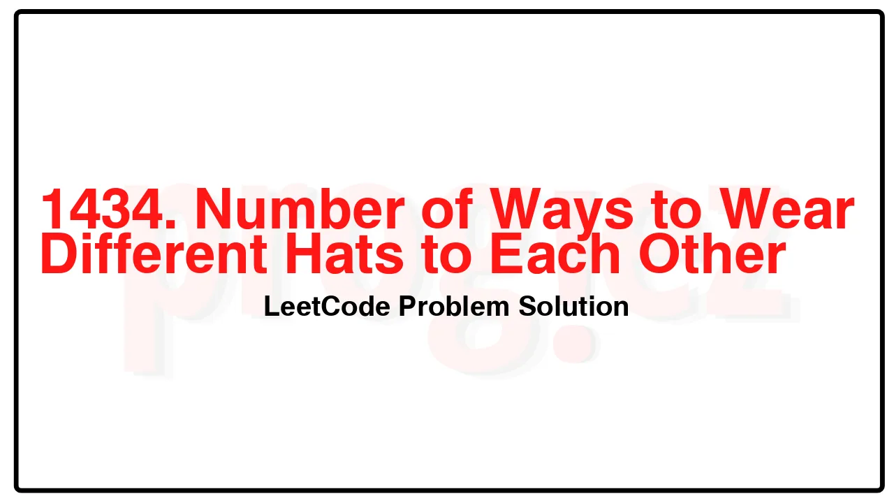 1434. Number of Ways to Wear Different Hats to Each Other LeetCode Solution image