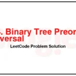 144-Binary-Tree-Preorder-Traversal-LeetCode-Problem-Solution