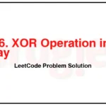 1486-XOR-Operation-in-an-Array-LeetCode-Problem-Solution