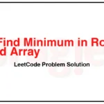 153-Find-Minimum-in-Rotated-Sorted-Array-LeetCode-Problem-Solution