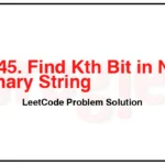 1545-Find-Kth-Bit-in-Nth-Binary-String-LeetCode-Problem-Solution