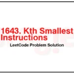 1643-Kth-Smallest-Instructions-LeetCode-Problem-Solution