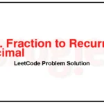 166-Fraction-to-Recurring-Decimal-LeetCode-Problem-Solution