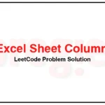 168-Excel-Sheet-Column-Title-LeetCode-Problem-Solution