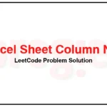 171-Excel-Sheet-Column-Number-LeetCode-Problem-Solution