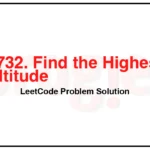 1732-Find-the-Highest-Altitude-LeetCode-Problem-Solution