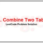 175-Combine-Two-Tables-LeetCode-Problem-Solution