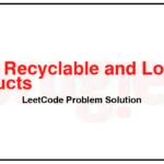 1757-Recyclable-and-Low-Fat-Products-LeetCode-Problem-Solution