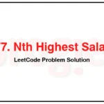 177-Nth-Highest-Salary-LeetCode-Problem-Solution