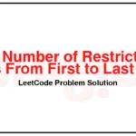 1786-Number-of-Restricted-Paths-From-First-to-Last-Node-LeetCode-Problem-Solution