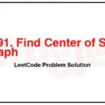 1791-Find-Center-of-Star-Graph-LeetCode-Problem-Solution