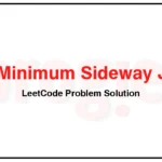 1824-Minimum-Sideway-Jumps-LeetCode-Problem-Solution