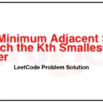 1850-Minimum-Adjacent-Swaps-to-Reach-the-Kth-Smallest-Number-LeetCode-Problem-Solution