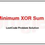 1879-Minimum-XOR-Sum-of-Two-Arrays-LeetCode-Problem-Solution