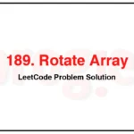 189-Rotate-Array-LeetCode-Problem-Solution