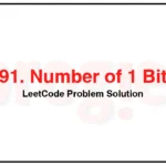 191-Number-of-1-Bits-LeetCode-Problem-Solution