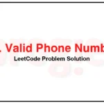 193-Valid-Phone-Numbers-LeetCode-Problem-Solution