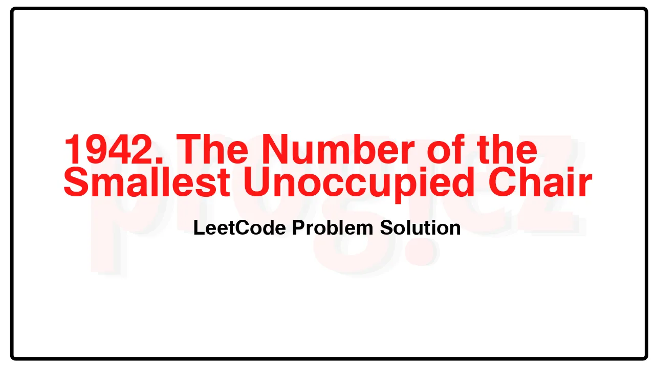 1942. The Number of the Smallest Unoccupied Chair LeetCode Solution image