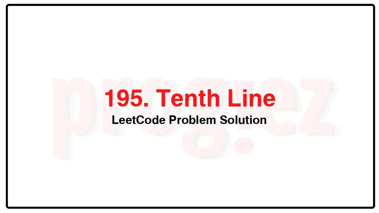 195. Tenth Line LeetCode Solution image