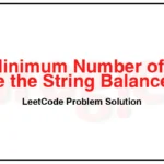 1963-Minimum-Number-of-Swaps-to-Make-the-String-Balanced-LeetCode-Problem-Solution