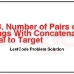 2023-Number-of-Pairs-of-Strings-With-Concatenation-Equal-to-Target-LeetCode-Problem-Solution