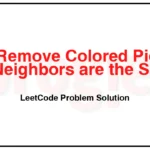 2038-Remove-Colored-Pieces-if-Both-Neighbors-are-the-Same-Color-LeetCode-Problem-Solution