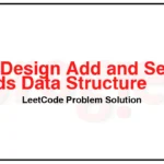 211-Design-Add-and-Search-Words-Data-Structure-LeetCode-Problem-Solution