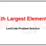 215-Kth-Largest-Element-in-an-Array-LeetCode-Problem-Solution