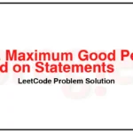 2151-Maximum-Good-People-Based-on-Statements-LeetCode-Problem-Solution